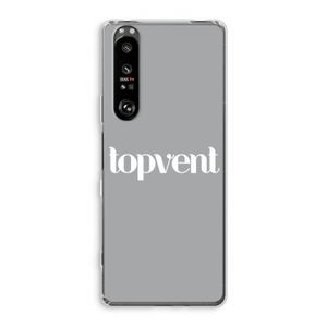 Topvent Grijs Wit: Sony Xperia 1 III Transparant Hoesje
