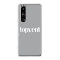 Topvent Grijs Wit: Sony Xperia 1 III Transparant Hoesje