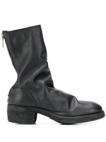 Guidi bottines à fermeture zippée - Noir