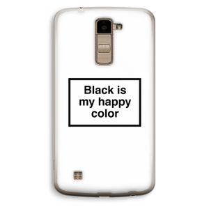 Black is my happy color: LG K10 (2016) Transparant Hoesje