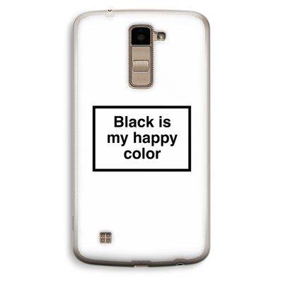 Black is my happy color: LG K10 (2016) Transparant Hoesje