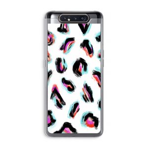 Cheetah color: Samsung Galaxy A80 Transparant Hoesje