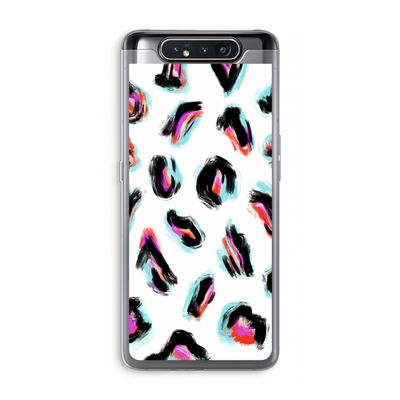 Cheetah color: Samsung Galaxy A80 Transparant Hoesje