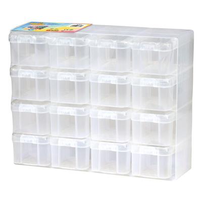 Hama strijkkralen opbergbox set met 16 opbergdoosjes