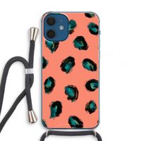 Pink Cheetah: iPhone 12 mini Transparant Hoesje met koord Pink Cheetah: iPhone 12 mini Transparant Hoesje met koord