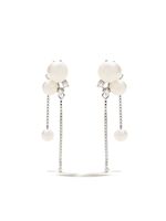 TASAKI boucles d'oreilles en or blanc 18ct ornées de perles Akoya et de diamants - Argent