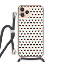 Hartjes: iPhone 11 Pro Max Transparant Hoesje met koord