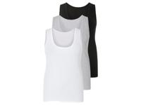 esmara 3 dames hemden (Zwart/grijs/wit, 3XL)