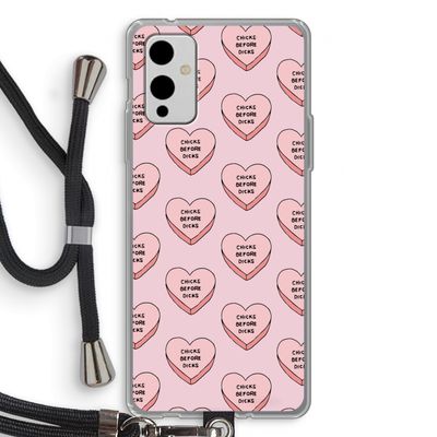 Chicks before dicks: OnePlus 9 Transparant Hoesje met koord