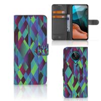 Xiaomi Poco F2 Pro | Book Case | Abstract Green Blue