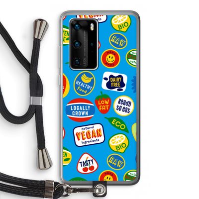 Fruitsticker: Huawei P40 Pro Transparant Hoesje met koord