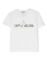 Stone Island Junior t-shirt en coton à logo imprimé - Blanc - thumbnail