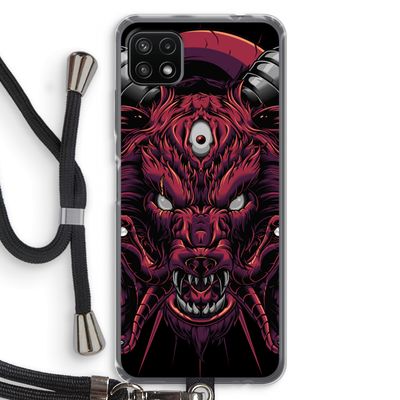 Hell Hound and Serpents: Samsung Galaxy A22 5G Transparant Hoesje met koord