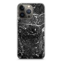 Zwart marmer: iPhone 13 Pro Transparant Hoesje