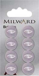 Milward Parelmoer Knoop Paars 13mm ( 8 stuks)