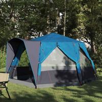 Cabine Tent 5-Persoon met dak Blauw en Grijs 333 x 317 x 194 cm