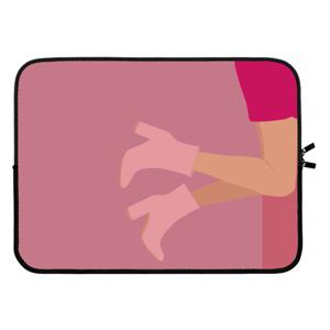 Pink boots: Laptop sleeve 15 inch