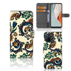 Wallet Case OnePlus Nord N100 Barok Flower