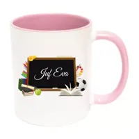 Juf of Meester mok (roze)