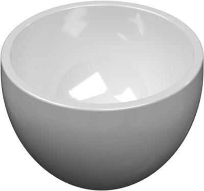 Saqu Neso waskom 20x20x11cm glans wit