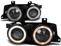 Tuning-Tec Koplampen dual halo rims BMW E32/E34 ANGEL EYES ZWART - thumbnail