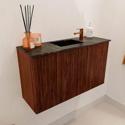 Toiletmeubel Mondiaz Joya Dlux | 70 cm | Meubelkleur Ruby | Faye wastafel Lava Wasbak Midden | 1 kraangat
