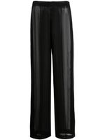 Saint Laurent pantalon droit en soie - Noir