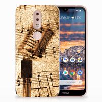 Nokia 4.2 Siliconen Hoesje met foto Bladmuziek - thumbnail