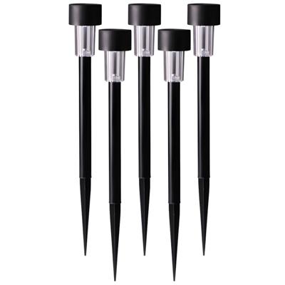 Sunnydays Tuinlampen / prikspot Mood - zwart - 5x stuks - kunststof - waterbestendig - 37 cm