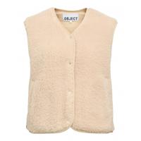 Object - Beige | Dames | Gilet | Beige | 40 | regular | Kamst mode