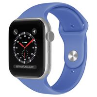 Bandje geschikt voor Apple Watch 38/40MM - Geschikt voor Series 1/2/3/4/5/6/7/8/9/SE - Maat S - Horlogebandje - Siliconen - Lichtblauw