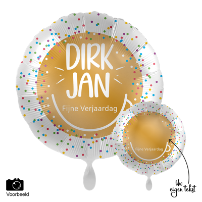 'Ballon 'Fijne verjaardag' met eigen tekst' kopen? Bestel nu!
