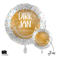 'Ballon 'Fijne verjaardag' met eigen tekst' kopen? Bestel nu!