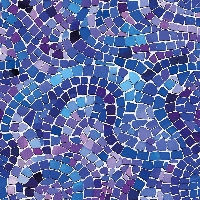 Mozaïekeffect vinyl tapijt blauw