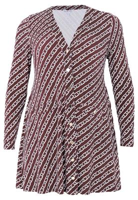 Yoek Vest met v-hals | Bruin | Maat 58/60