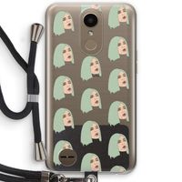 King Kylie: LG K10 (2017) Transparant Hoesje met koord