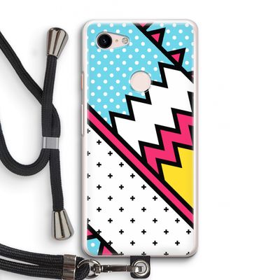 Pop Art #2: Pixel 3 Transparant Hoesje met koord
