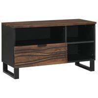 TV-kast met lade Bruin 80 x 33 x 46 cm massief mangohout