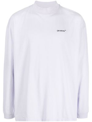 Off-White t-shirt Arrows à col montant - Violet