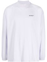 Off-White t-shirt Arrows à col montant - Violet