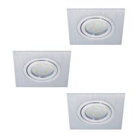 Eglo InbouwspotAreitio Square set van 3 metaalgrijs - 98637