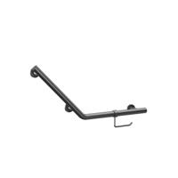 Crosswater Handgreep met WC-rolhouder - schuin - 71.9x33.2cm - Slate (gunmetal) GBA7232T Crosswater Handgreep met WC-rolhouder - schuin - 71.9x33.2cm - Slate (gunmetal) GBA7232T