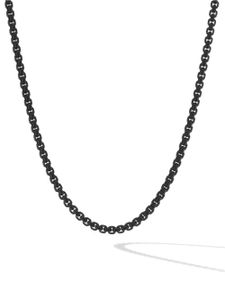 David Yurman collier DY Bel Aire Color en or 14ct et acier inoxydable (2,7 mm) - Noir