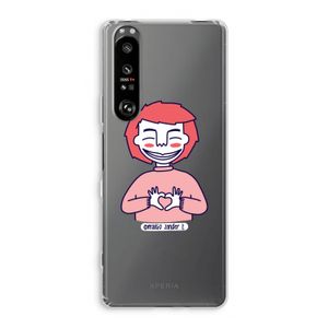 Hartje: Sony Xperia 1 III Transparant Hoesje