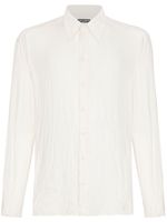 Dolce & Gabbana chemise en satin à boutonnière - Blanc