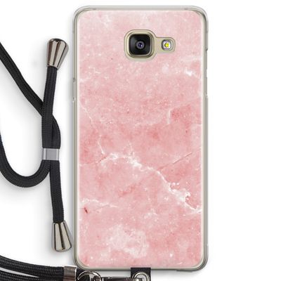 Roze marmer: Samsung Galaxy A5 (2016) Transparant Hoesje met koord