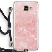 Roze marmer: Samsung Galaxy A5 (2016) Transparant Hoesje met koord