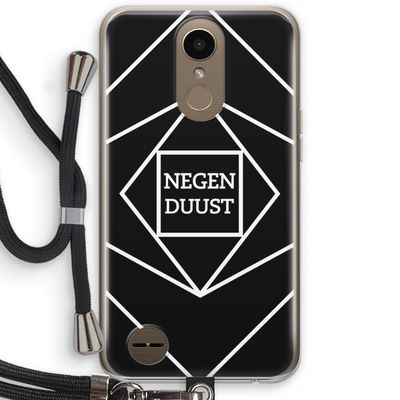 Negenduust geometrisch: LG K10 (2017) Transparant Hoesje met koord