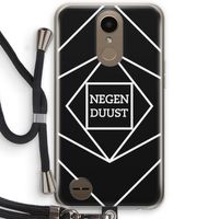 Negenduust geometrisch: LG K10 (2017) Transparant Hoesje met koord