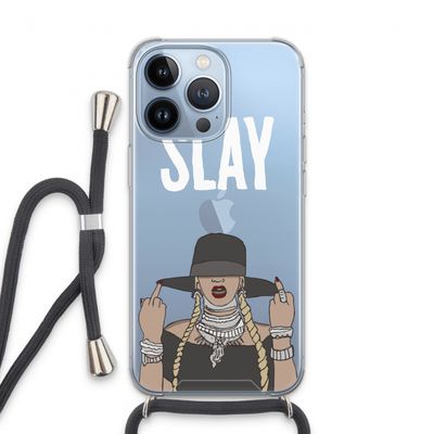 Slay All Day: iPhone 13 Pro Transparant Hoesje met koord